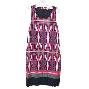 Crown and Ivy Pink and Navy Blue Sleeveless Dress Sz 6